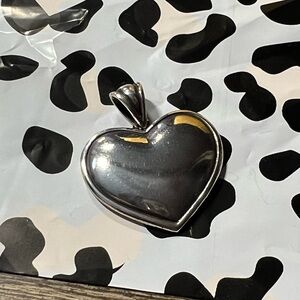 James Avery Retired Silver Bubble Heart Pendant